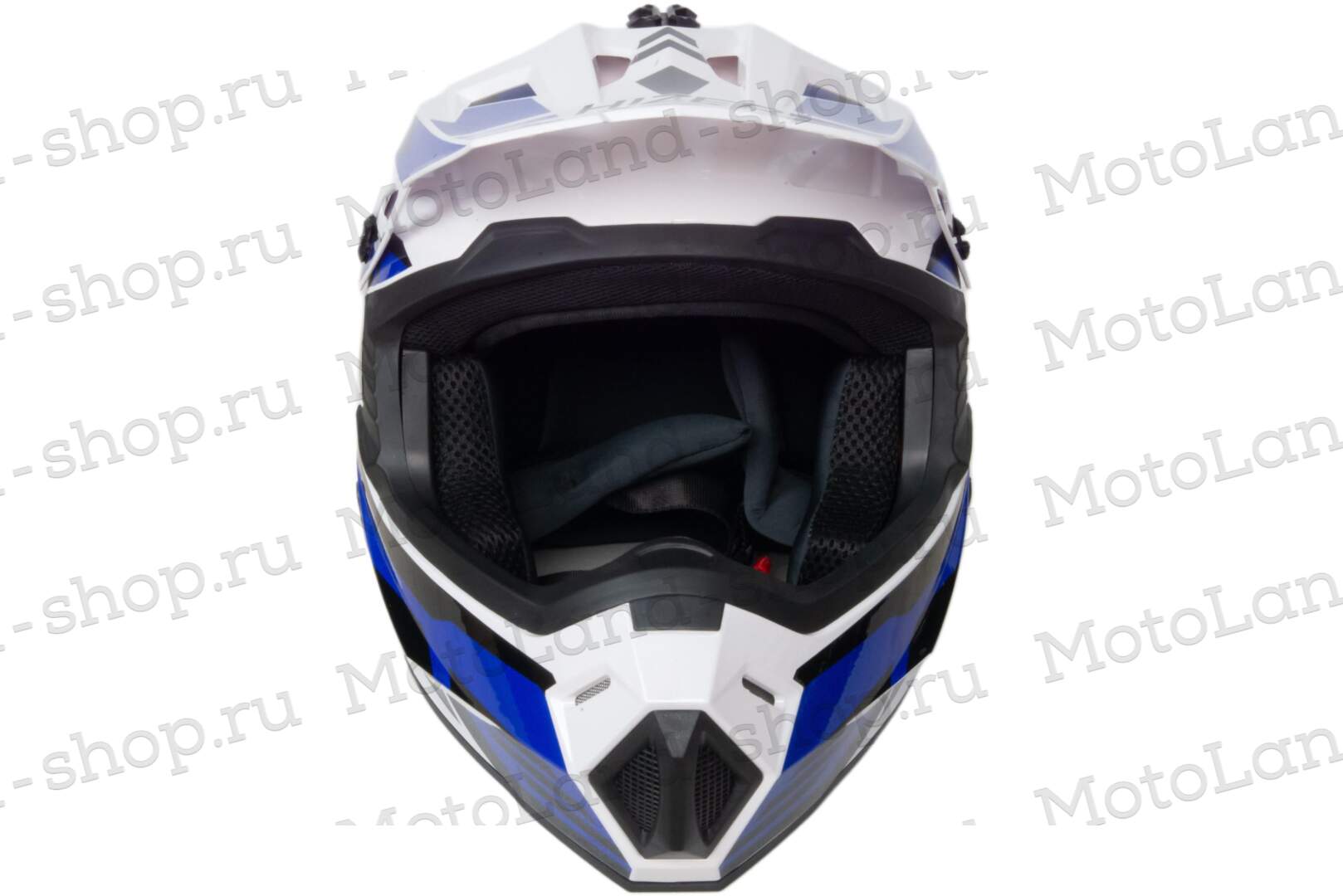 Шлем мото кроссовый HIZER J6801 №6 (XL) white/blue