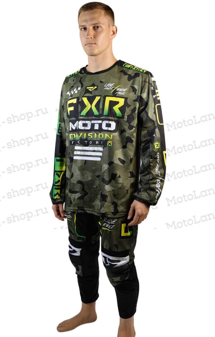 Джерси/футболка для мотокросса FXR №2 (XL) black/yellow