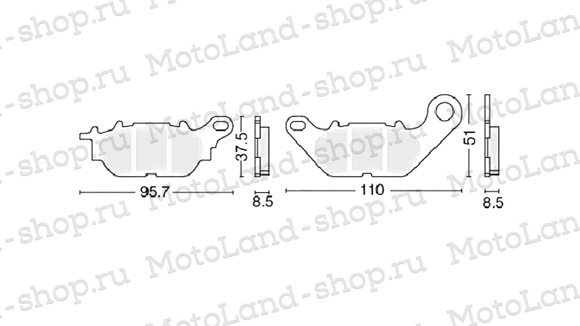 Колодки тормозные дисковые №19 X-TECH (semi-metallic) полуметаллические