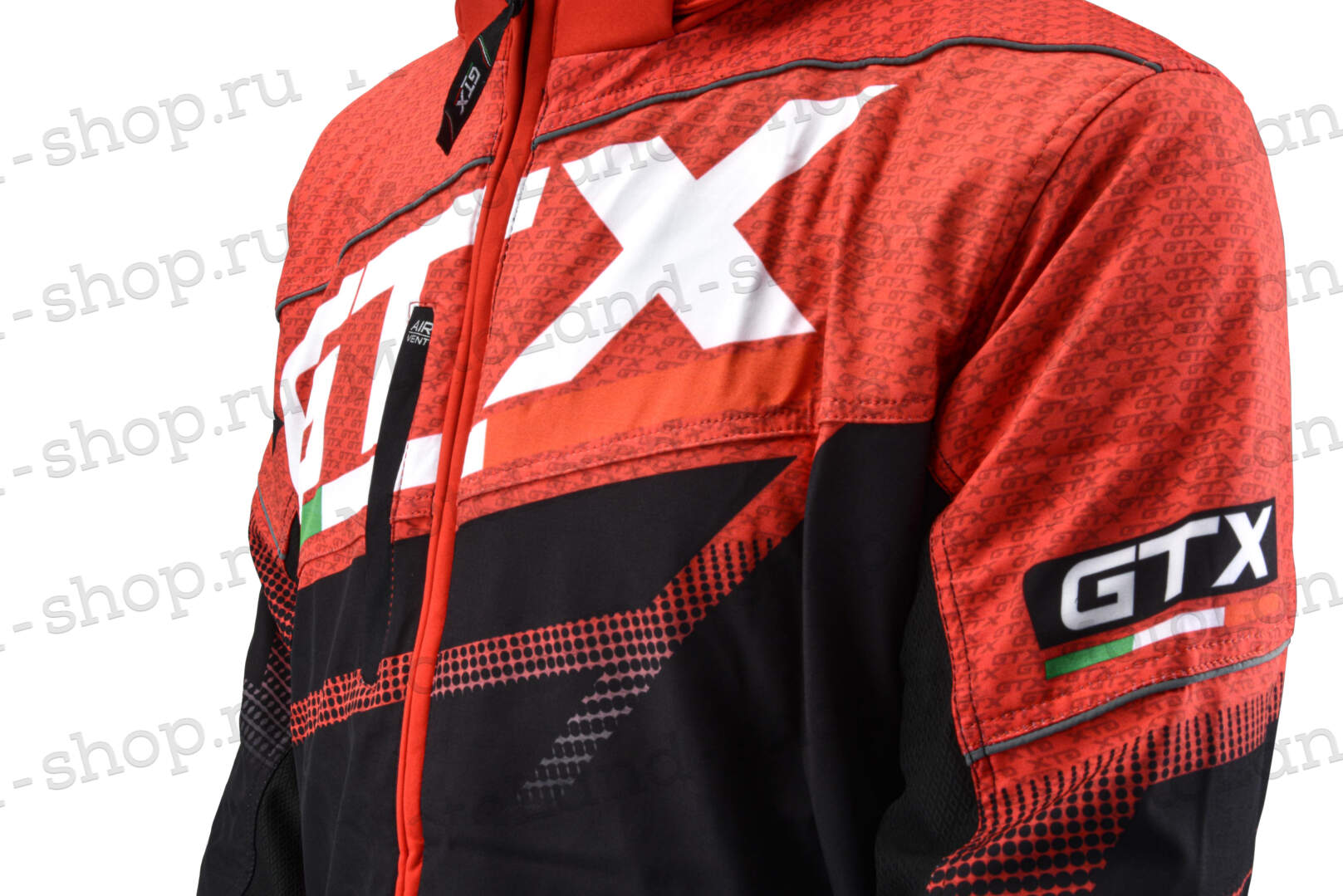 Куртка для снегохода GTX №2 black-red (текстиль) (M)