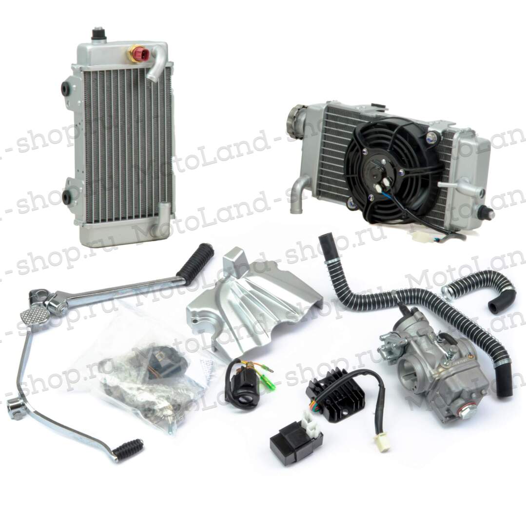 Двигатель 250см3 170MM-2 CB250 (70x65) Zongshen 4 клапана/водянка, полный комплект+радиаторы