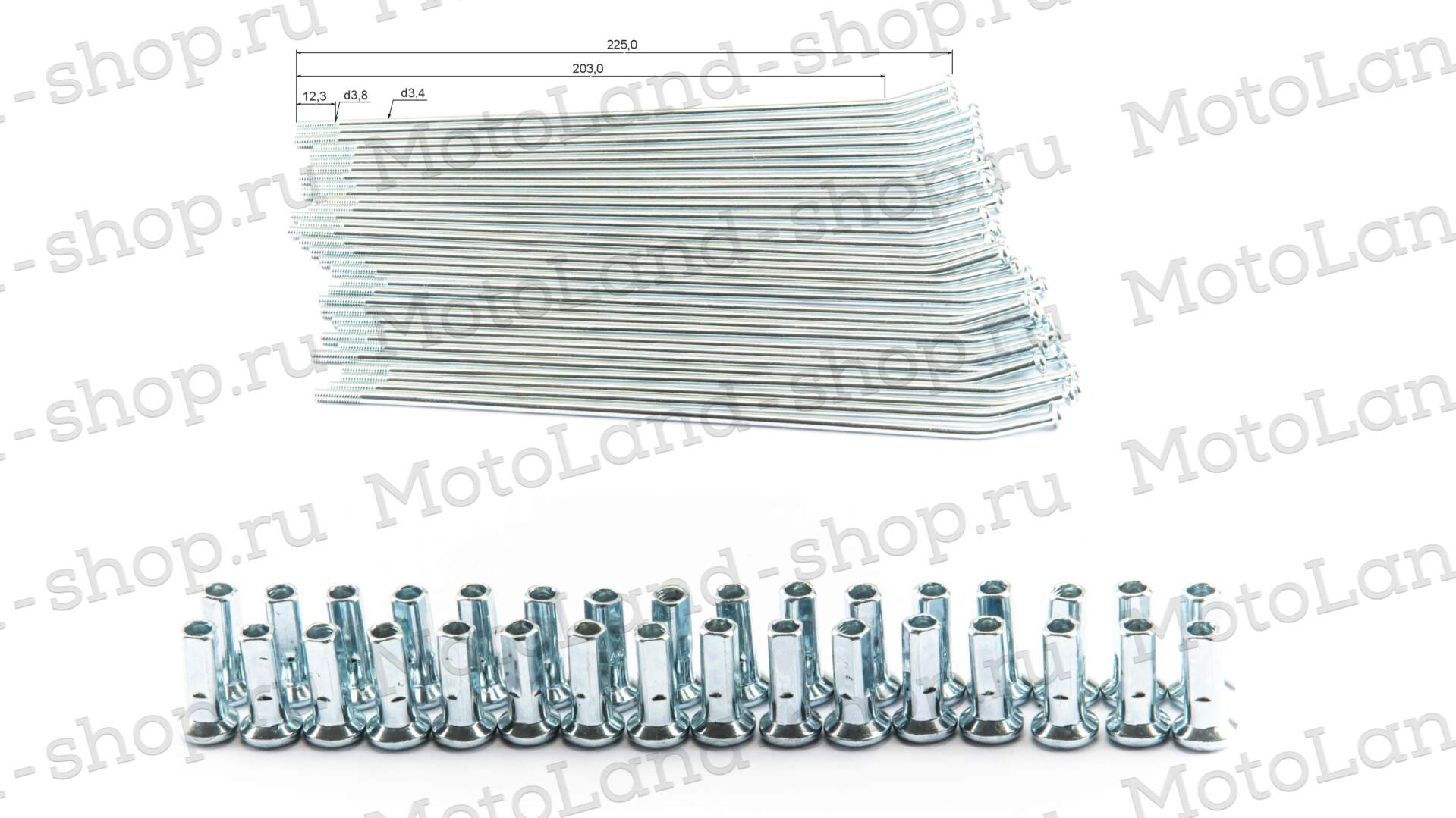 Спицы + ниппель 18" (компл.=32шт)