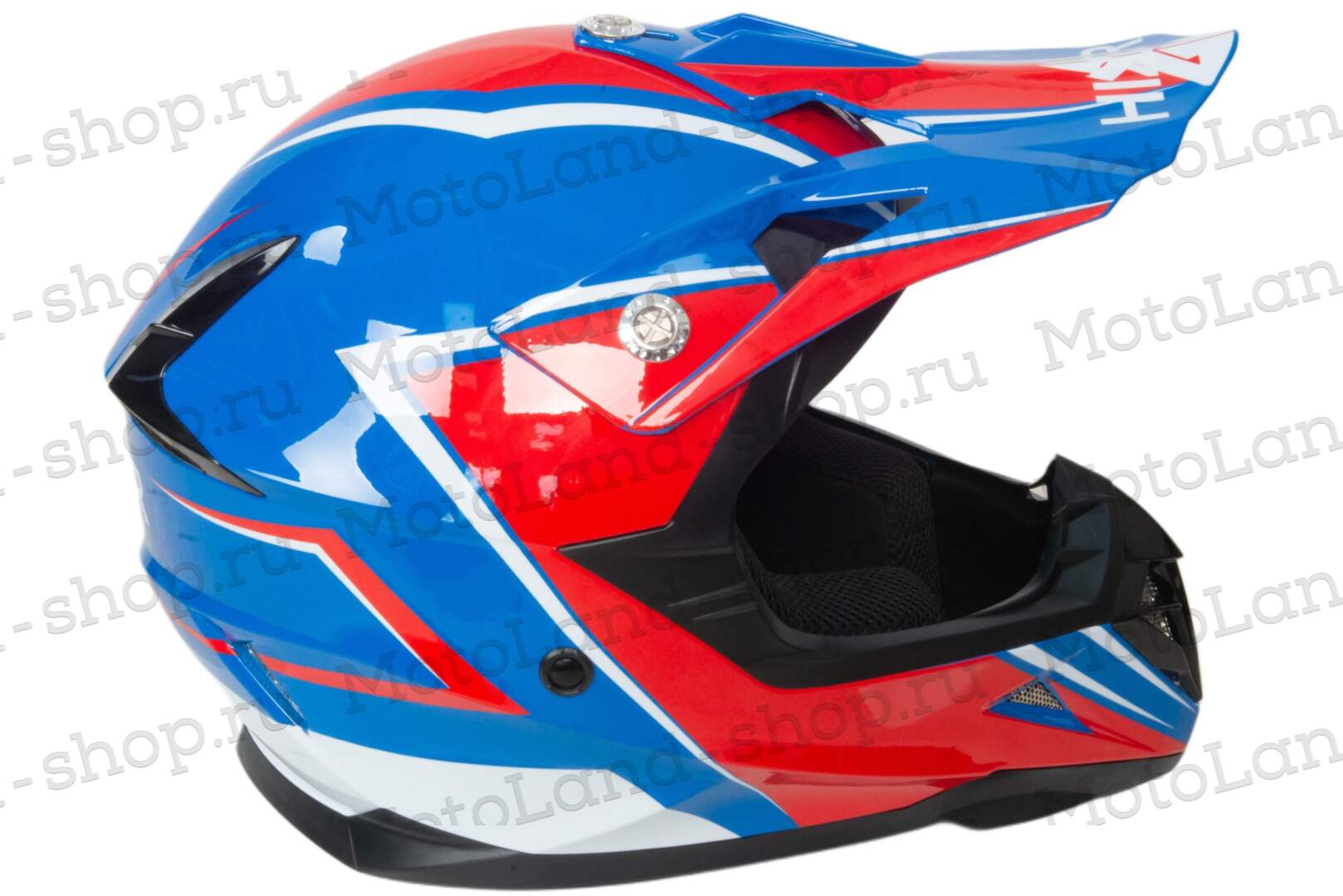 Шлем мото кроссовый HIZER 615 №5 (L)  blue