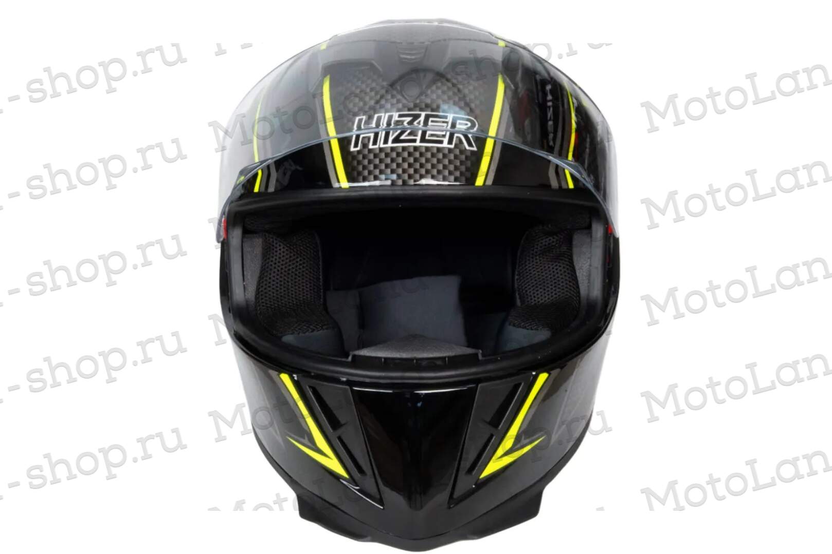 Шлем мото интеграл HIZER J5311 №1 (M)  black/lemon