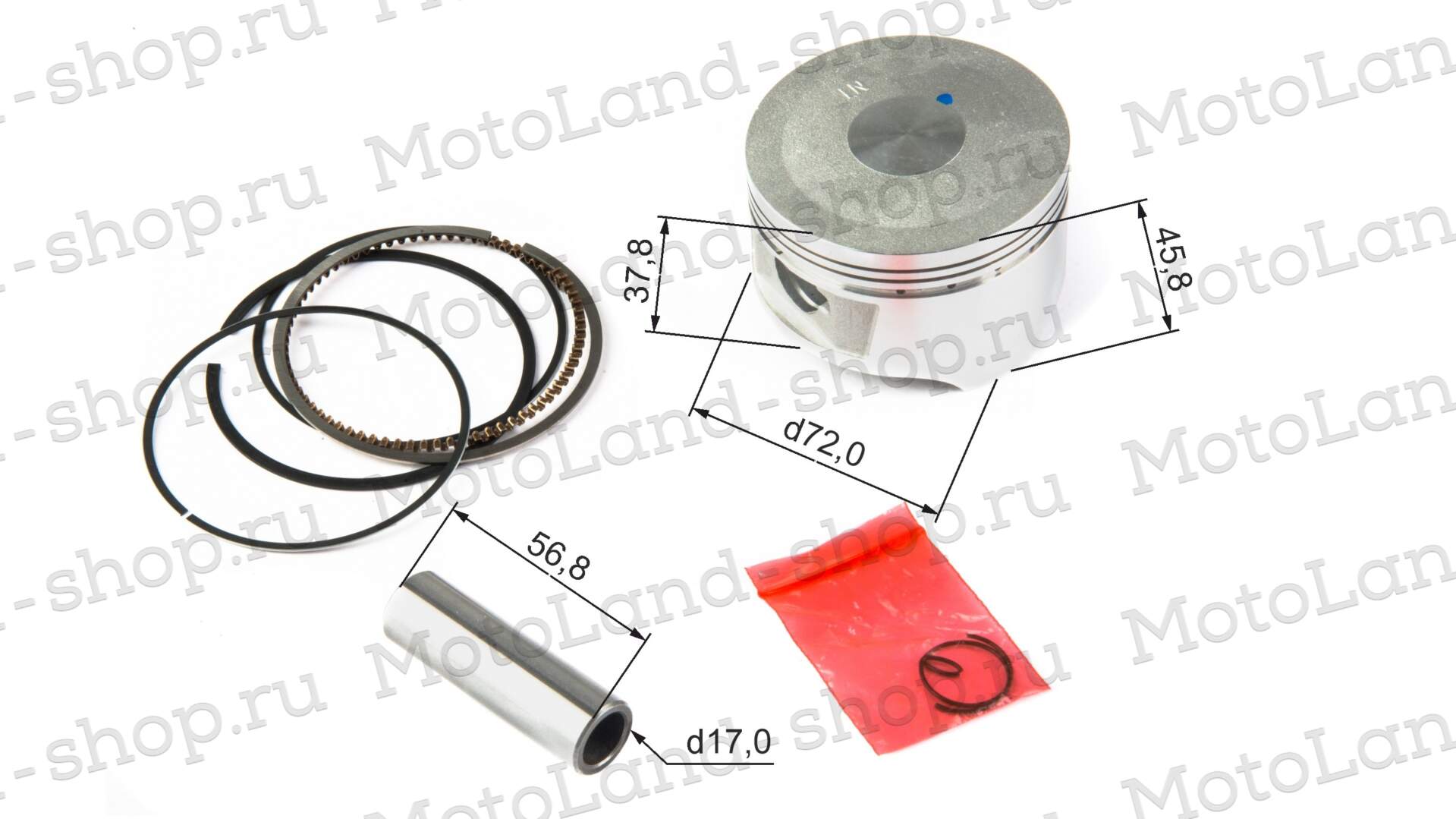 Поршень в сборе 172FMM-3A (CB250-F) d=72mm 