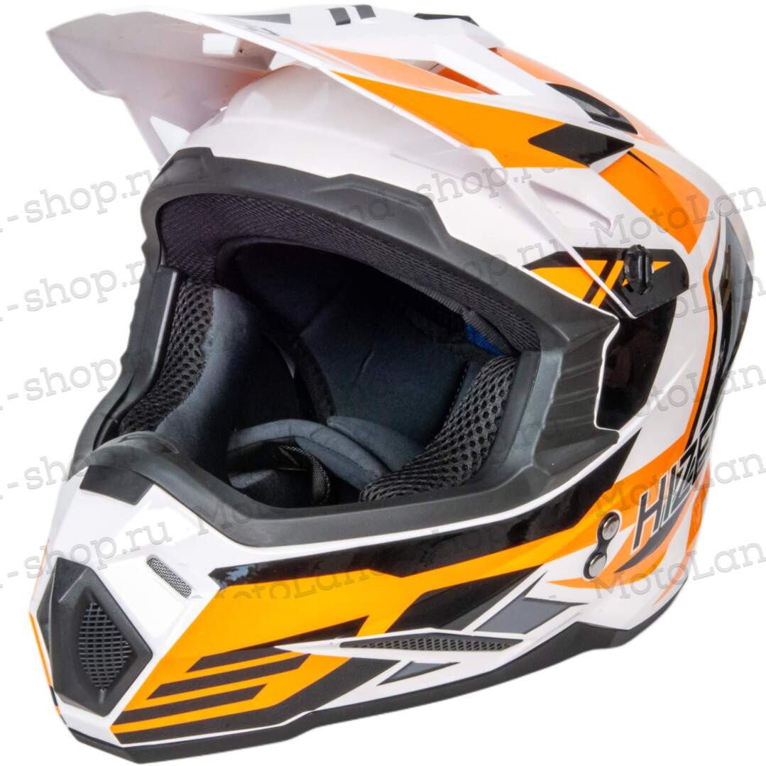 Шлем мото кроссовый HIZER J6801 №7 (L) neon yellow