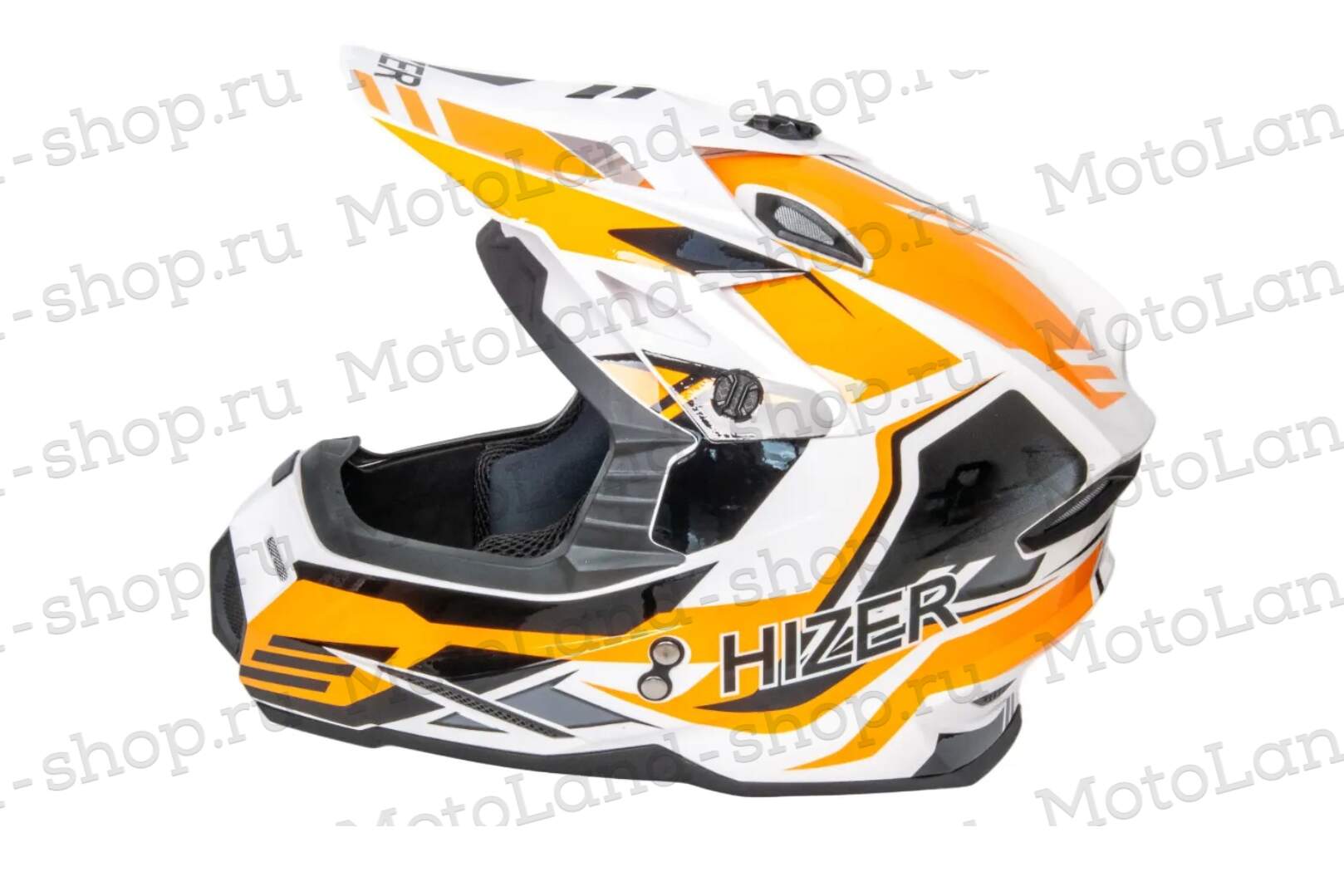 Шлем мото кроссовый HIZER J6801 №7 (M) neon yellow