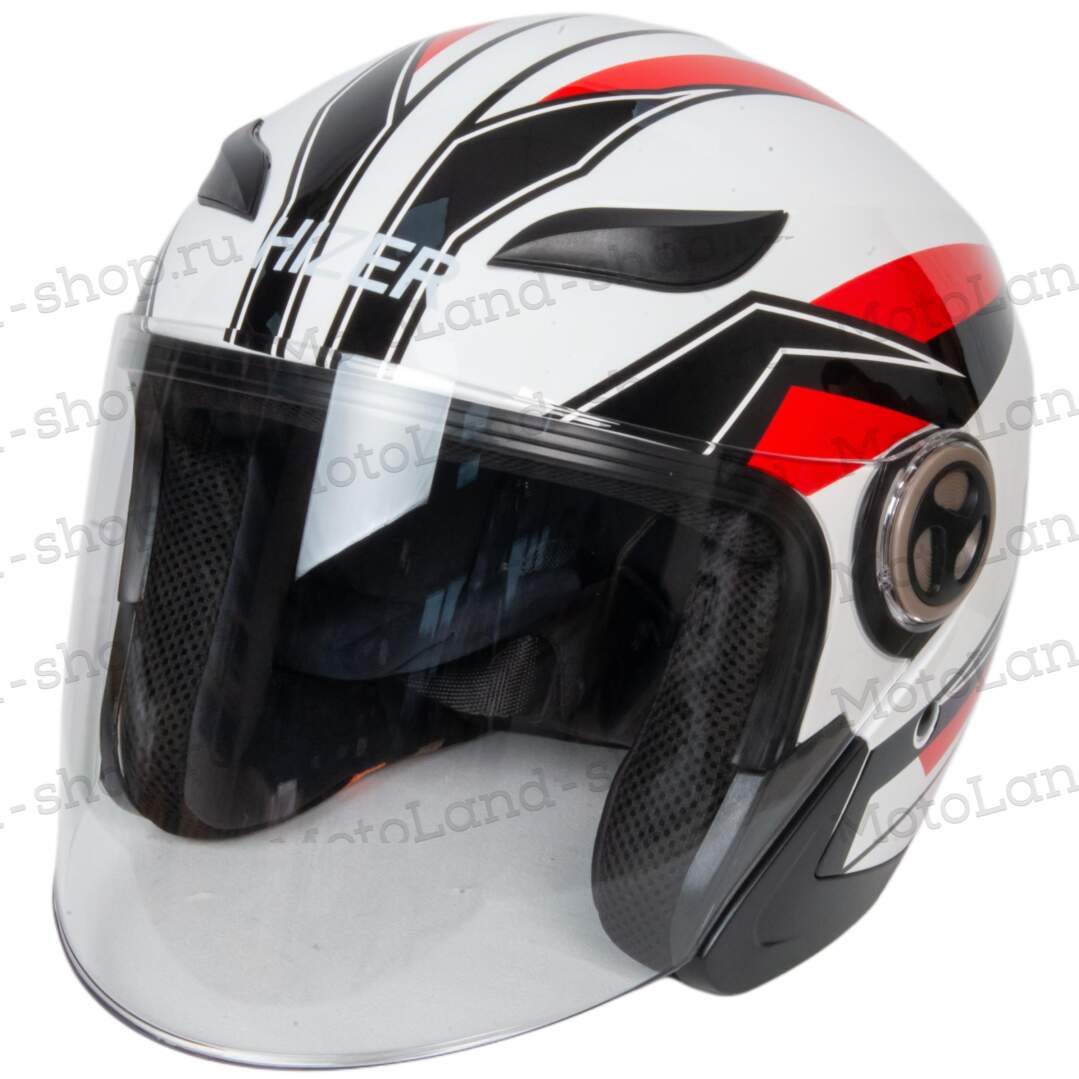 Шлем мото открытый HIZER 219 №1 (M) white