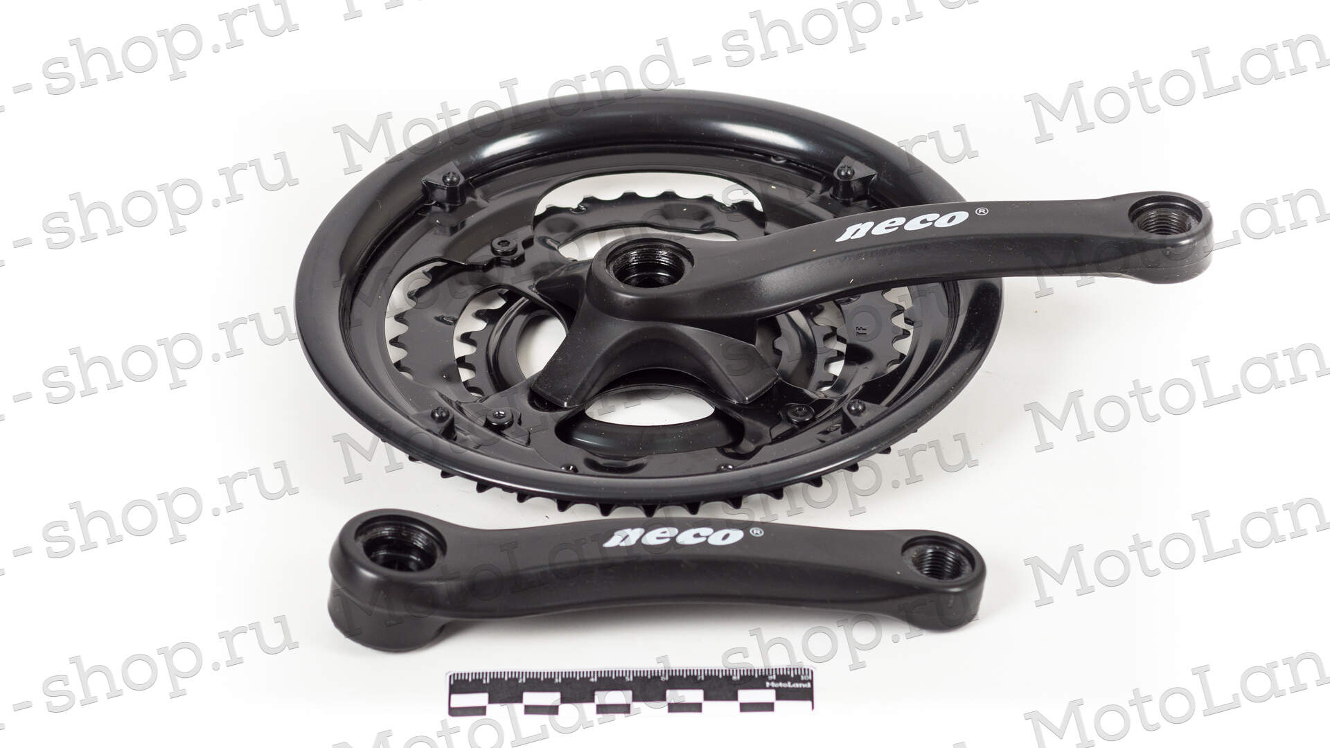 Шатун NECO NSP-3002  звёзды 28/38/48T сталь,152мм