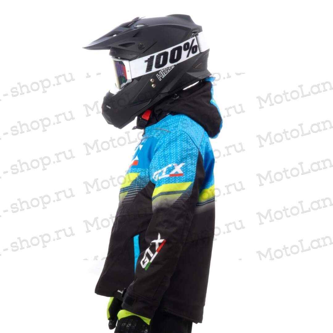 Куртка для снегохода (детская) GTX №4 black-blue (текстиль) (16Y)