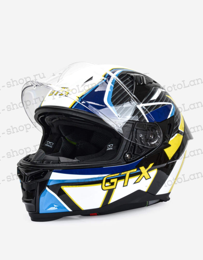 Шлем мото интеграл GTX 910SV №1 (XL) BLUE-WHITE