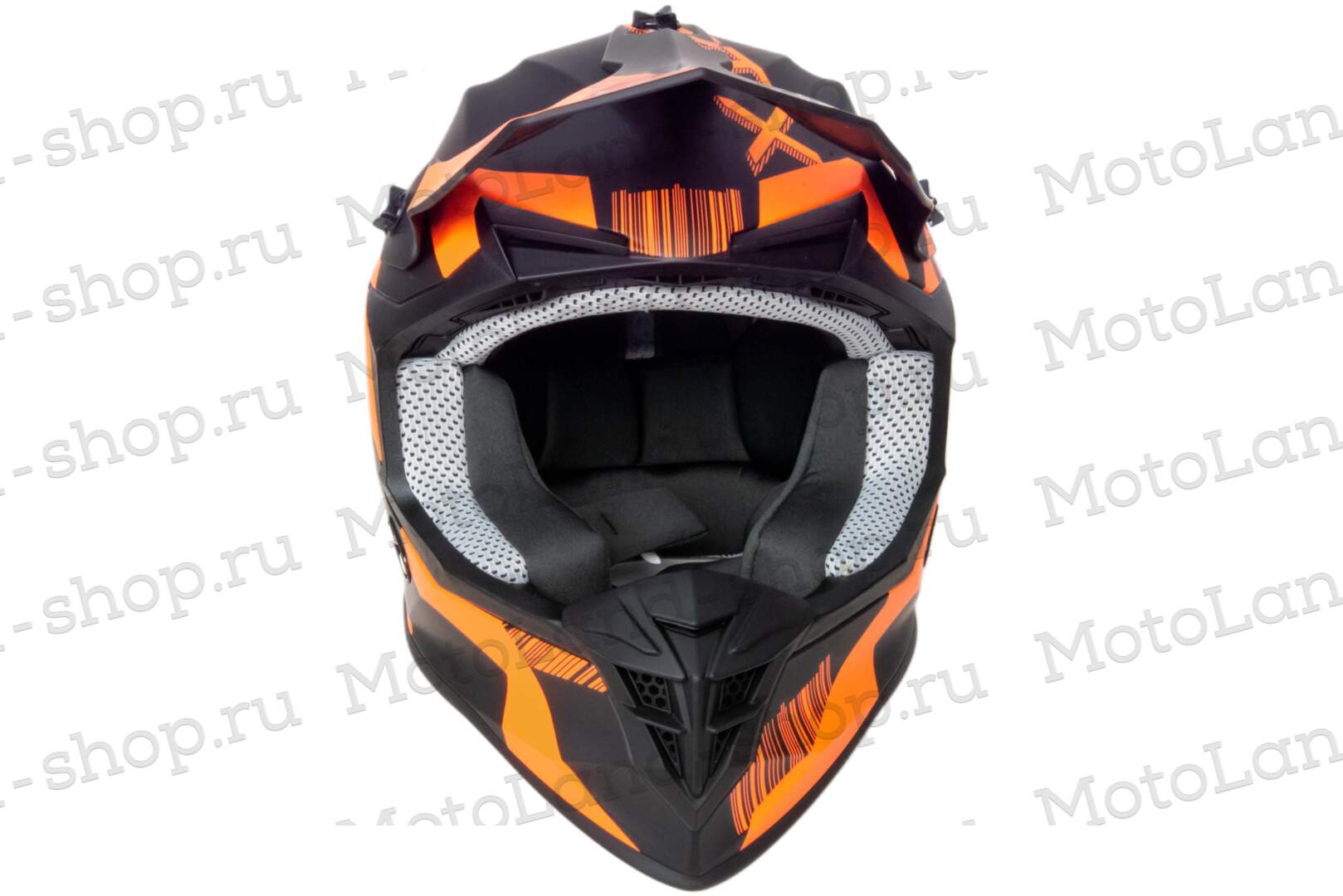 Шлем мото кроссовый GTX 633 №5 (M) BLACK/FLUO ORANGE