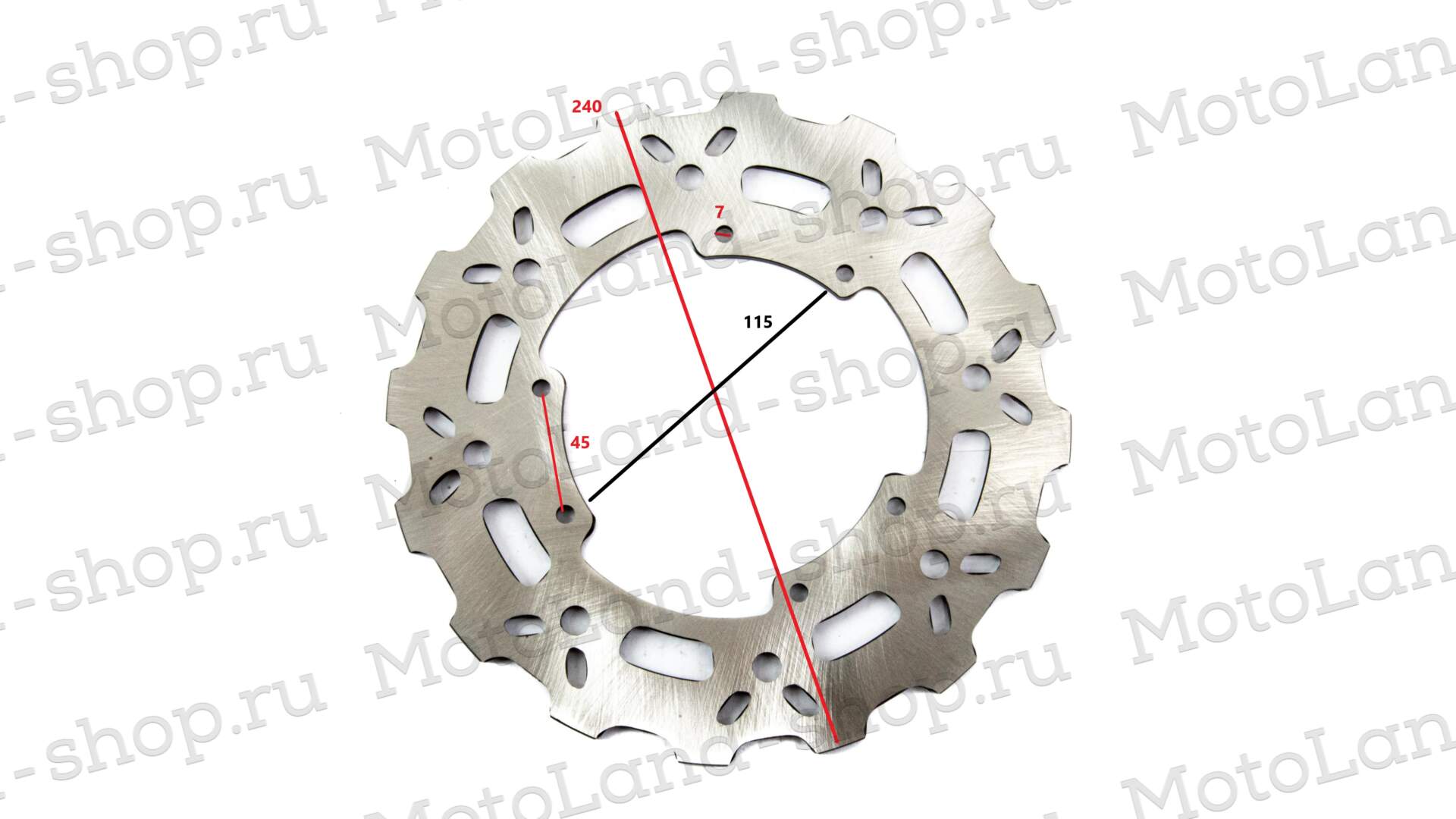 Диск тормозной (240x115x4) (отв: 6x45) №2