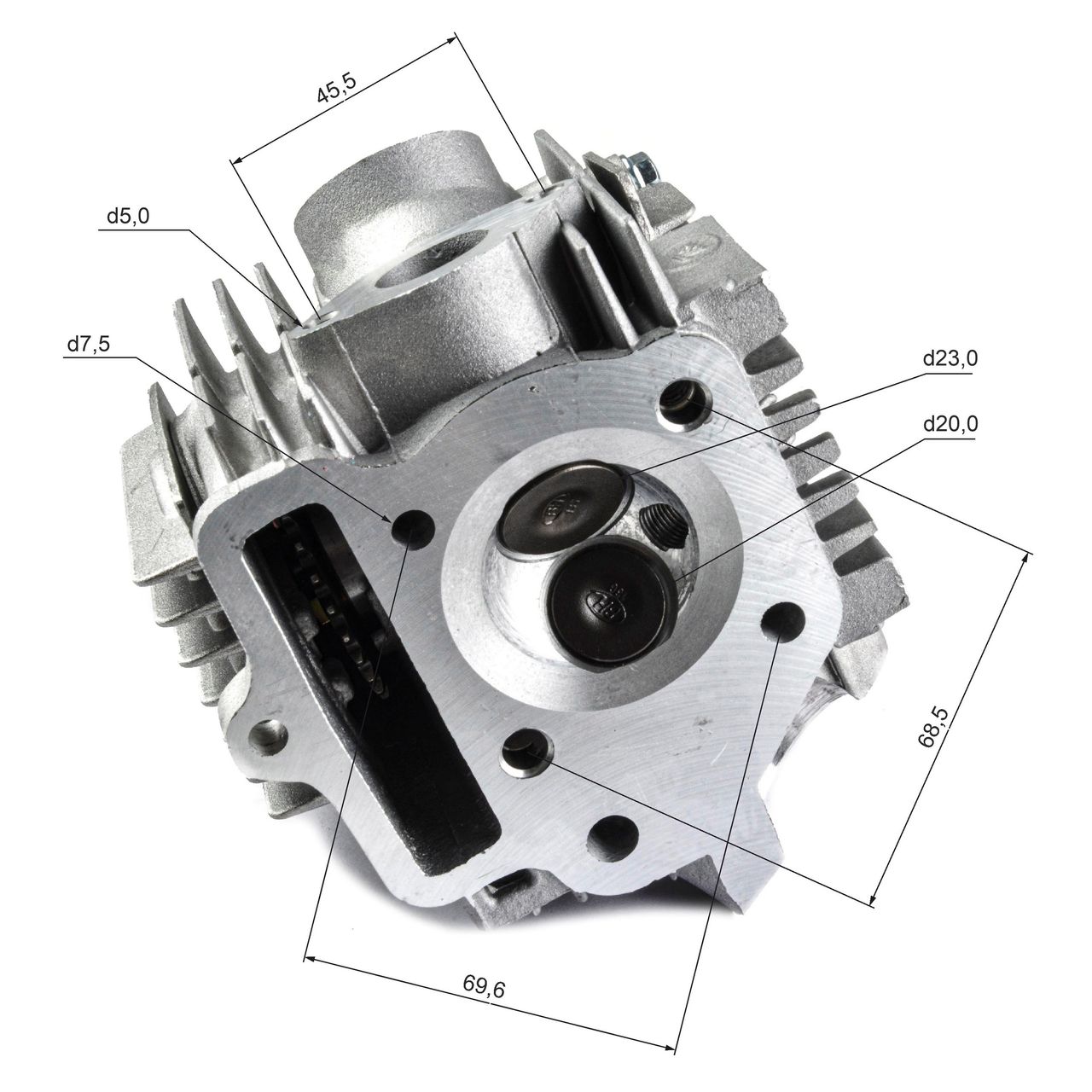 Головка блока цилиндров ( ГБЦ ) в сборе 147FMH 70см3 X-TECH