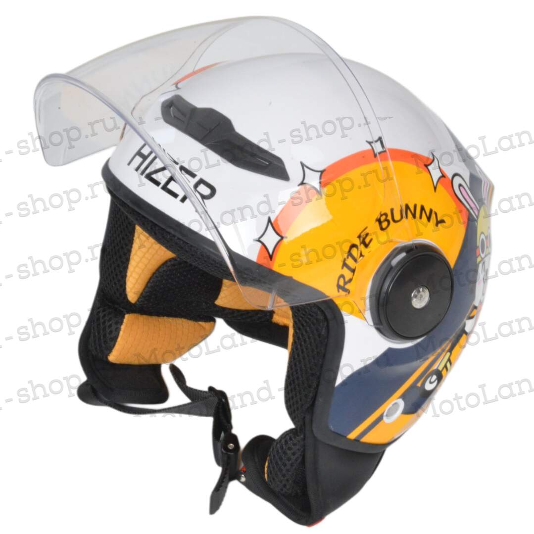 Шлем мото открытый HIZER J511 №1 yellow/black (S) детский