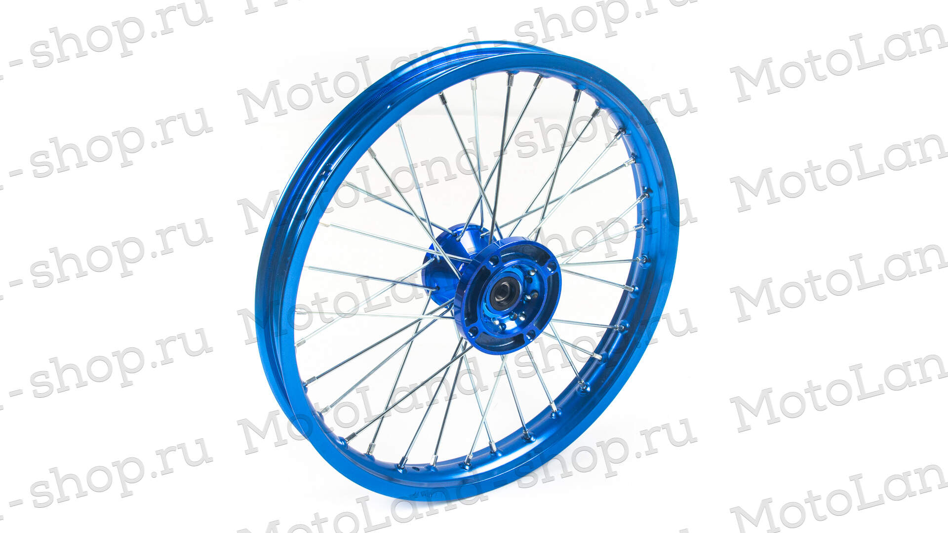 Обод передний 17" (1,60-R17 d=15mm) CNC ступица, алюминий/синий X-TECH