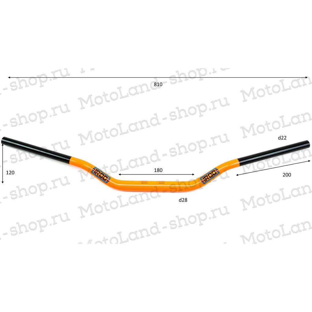 Руль 28мм №3 двухцветный оранжевый