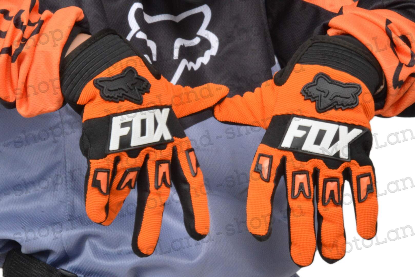 Перчатки мото (детские) FOX №4 Orange/Black (14 см/4-5 лет) мотокросс