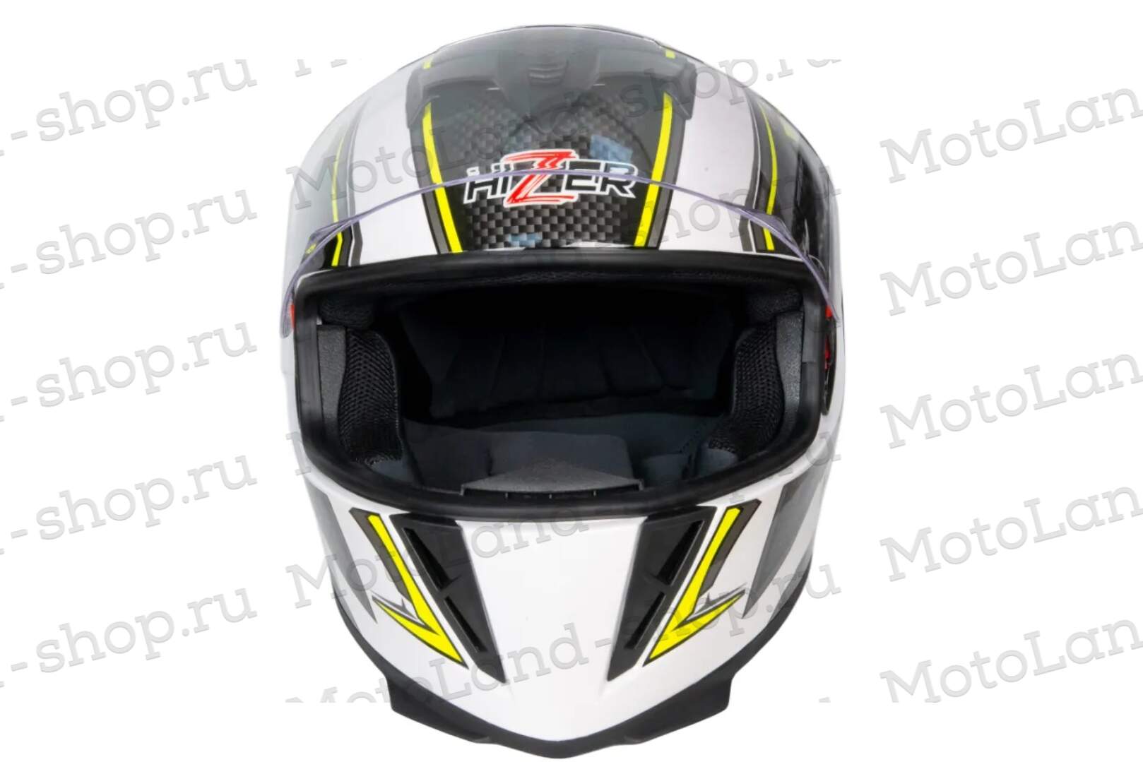 Шлем мото интеграл HIZER J5311 №2 (XL)  white/lemon