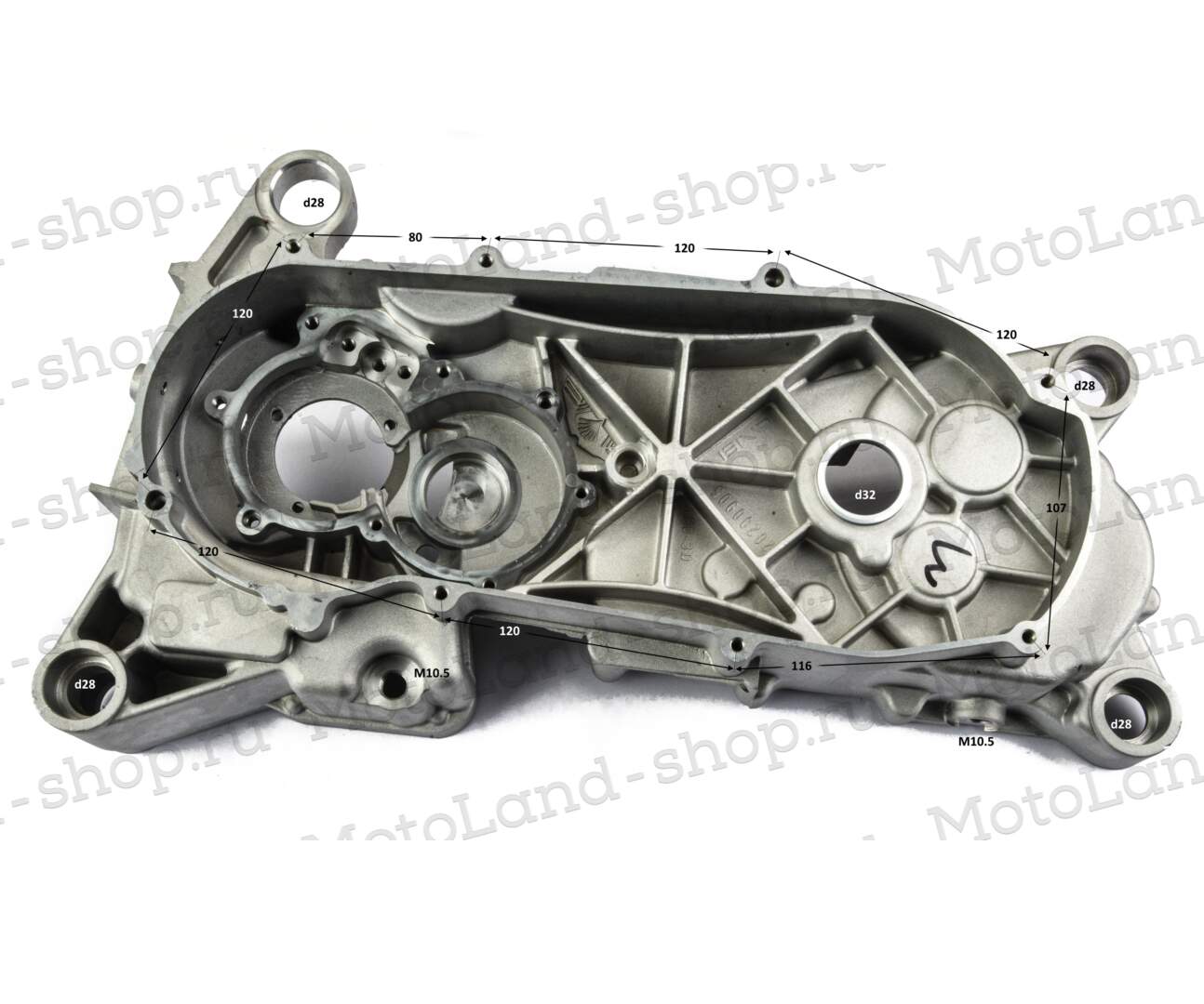 Картер левый 163QMK с балансиром