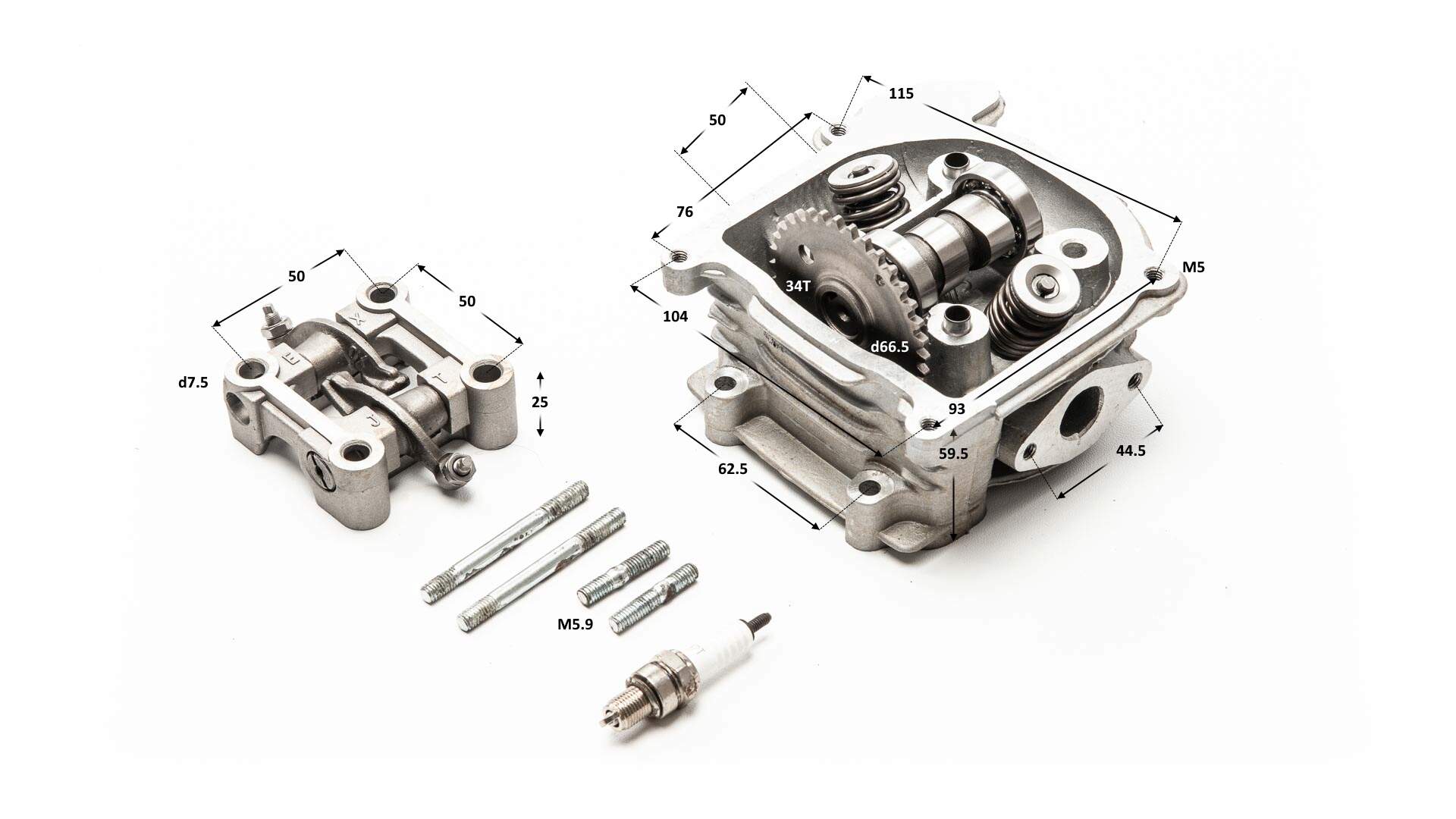 Головка блока цилиндров ( ГБЦ ) 139QMB 80см3