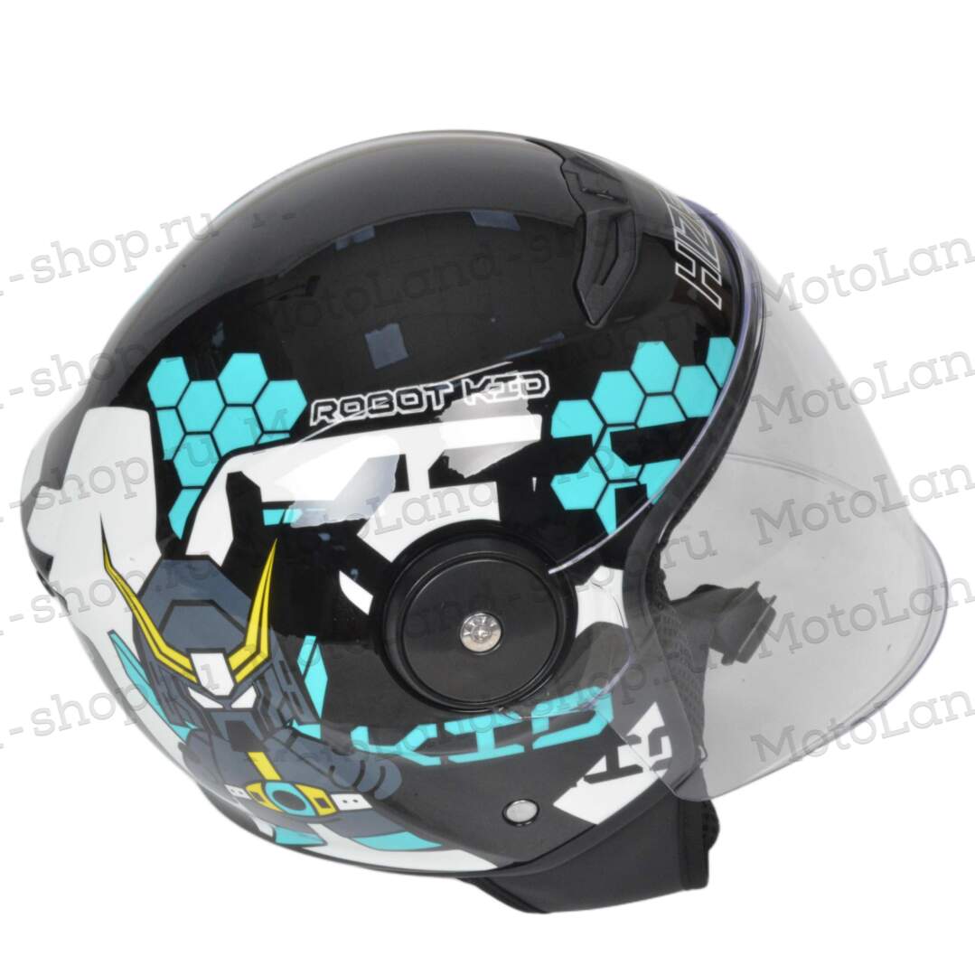 Шлем мото открытый HIZER J511 №2 blue/black (M) детский