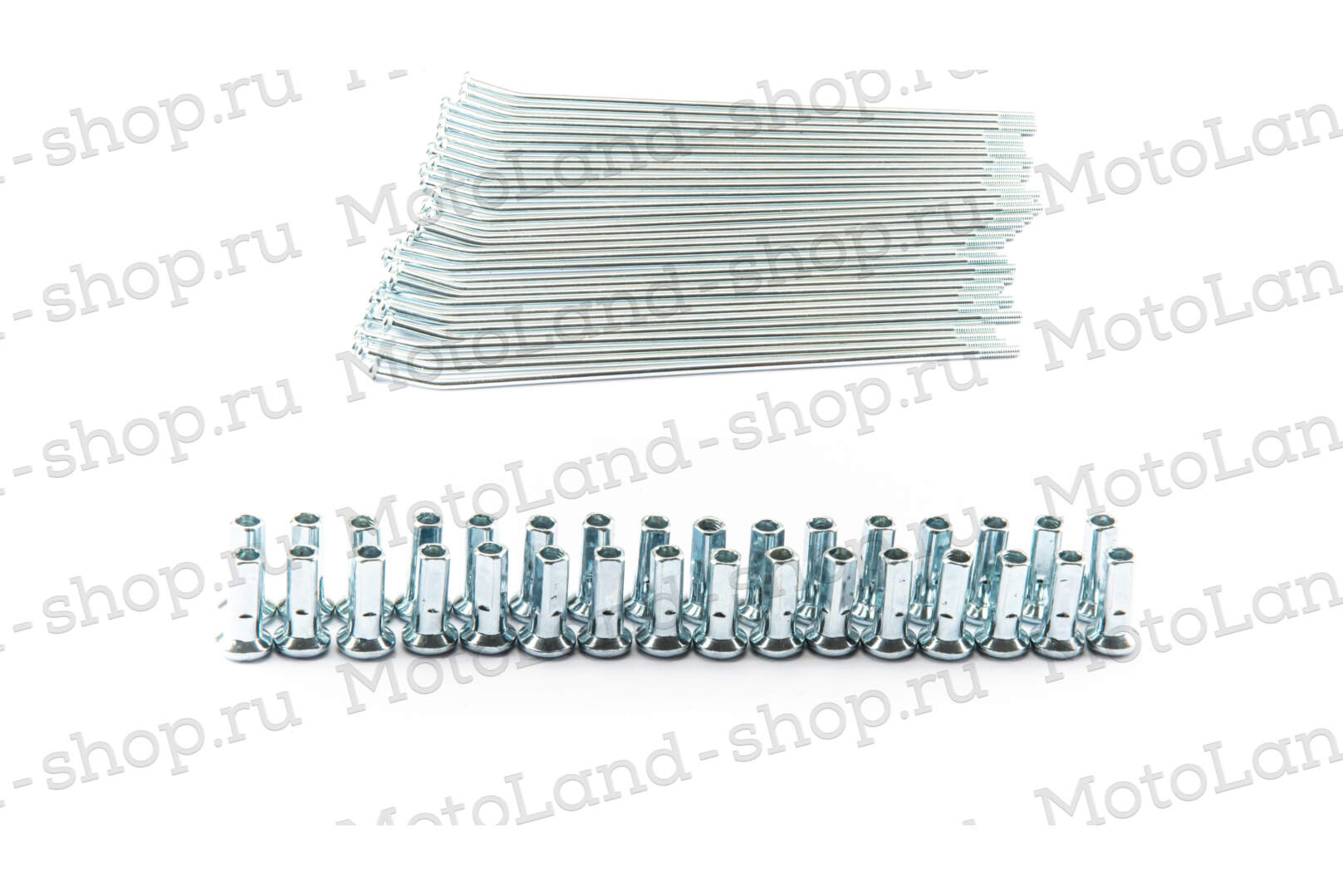 Спицы + ниппель 18" (компл.=32шт) 195 мм, D=3,6 мм, ступица 6 болтов