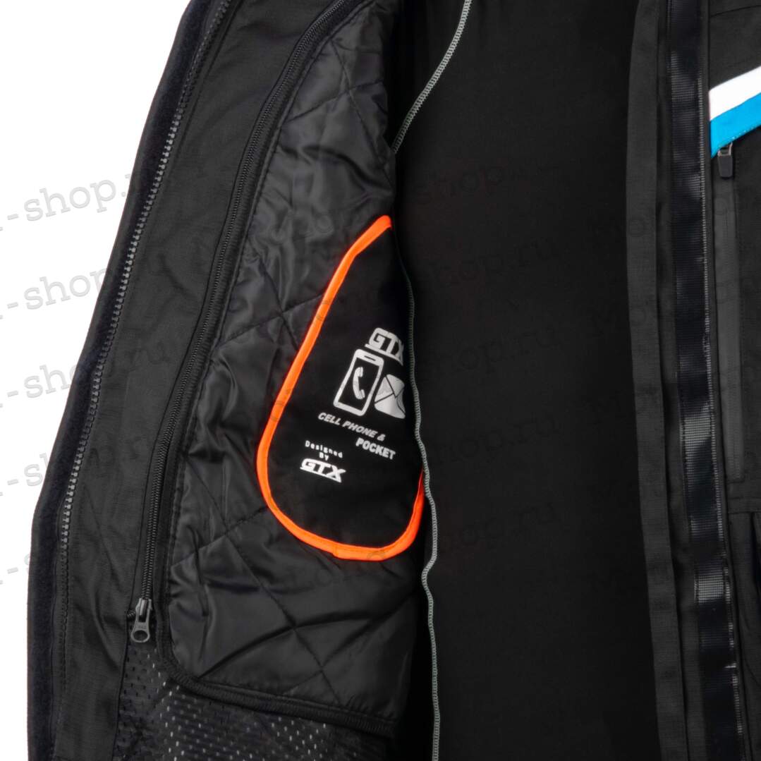 Куртка мотоциклетная (текстиль) женская GTX EJ-2424 BLACK/LIGHT BLUE (XL)