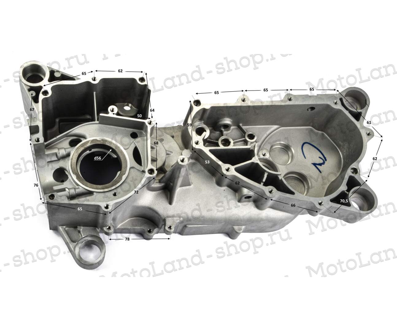 Картер левый 163QMK с балансиром