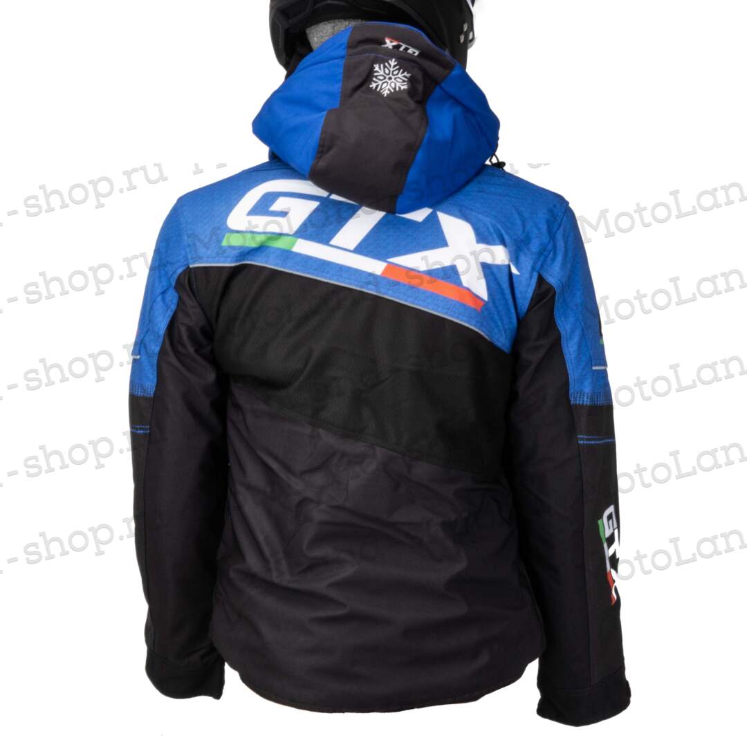 Куртка для снегохода GTX №1 black-blue (текстиль) (M)