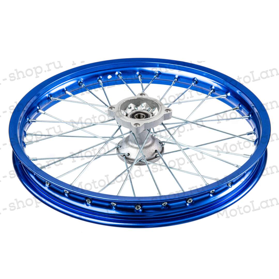 Обод передний 17" (1,60-R17 d=15mm) алюминий/синий 4x100x76