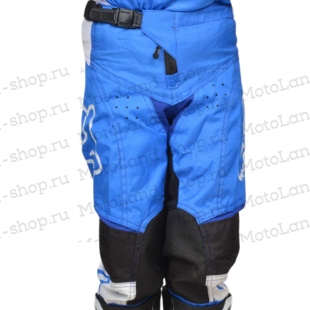 Штаны для мотокросса (детские) FOX №3 / Blue/White (рост 130-140см)
