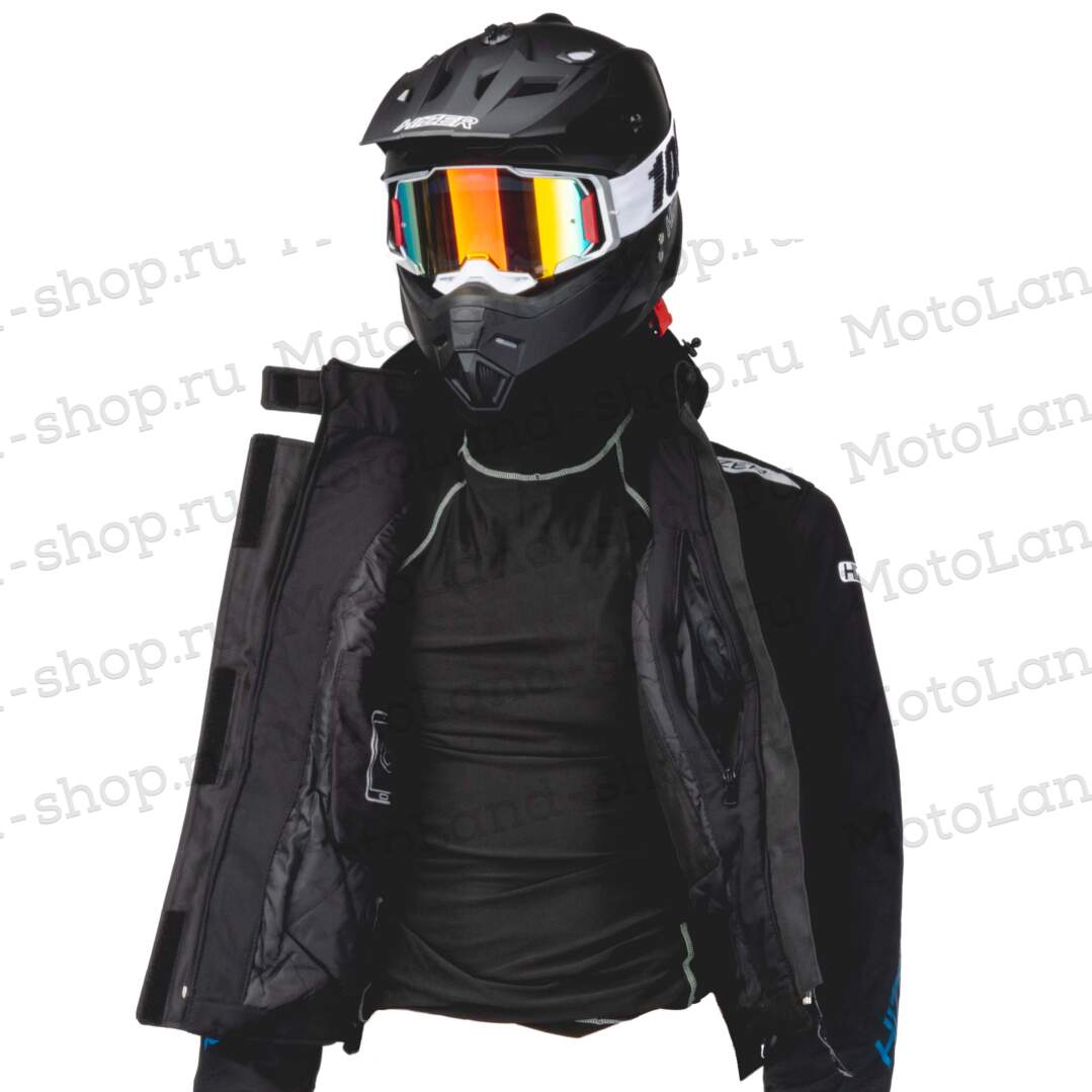 Куртка для снегохода (женская) HIZER №3 black (текстиль) (L)