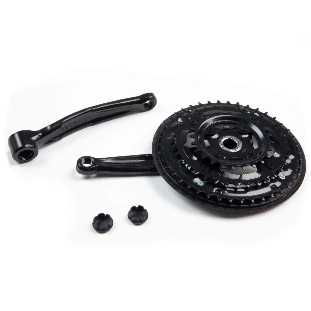 Шатун NECO NSS-3001 звёзды 24/34/42T сталь, серый 170мм