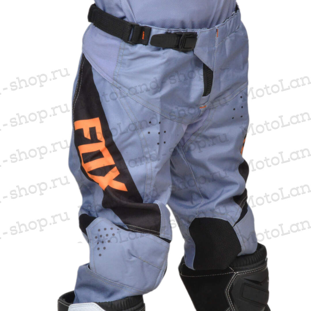 Штаны для мотокросса (детские) FOX №4 / Grey/Orange (рост 140-145 см)