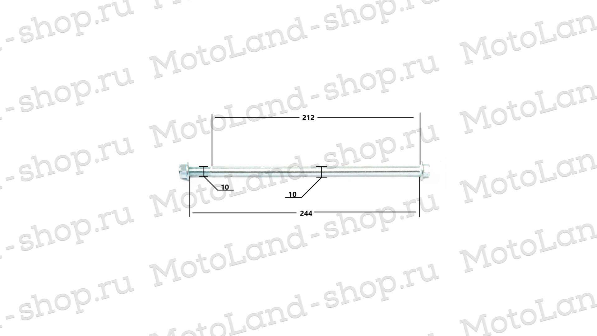 Ось маятника M10x1,25x245mm TTR125