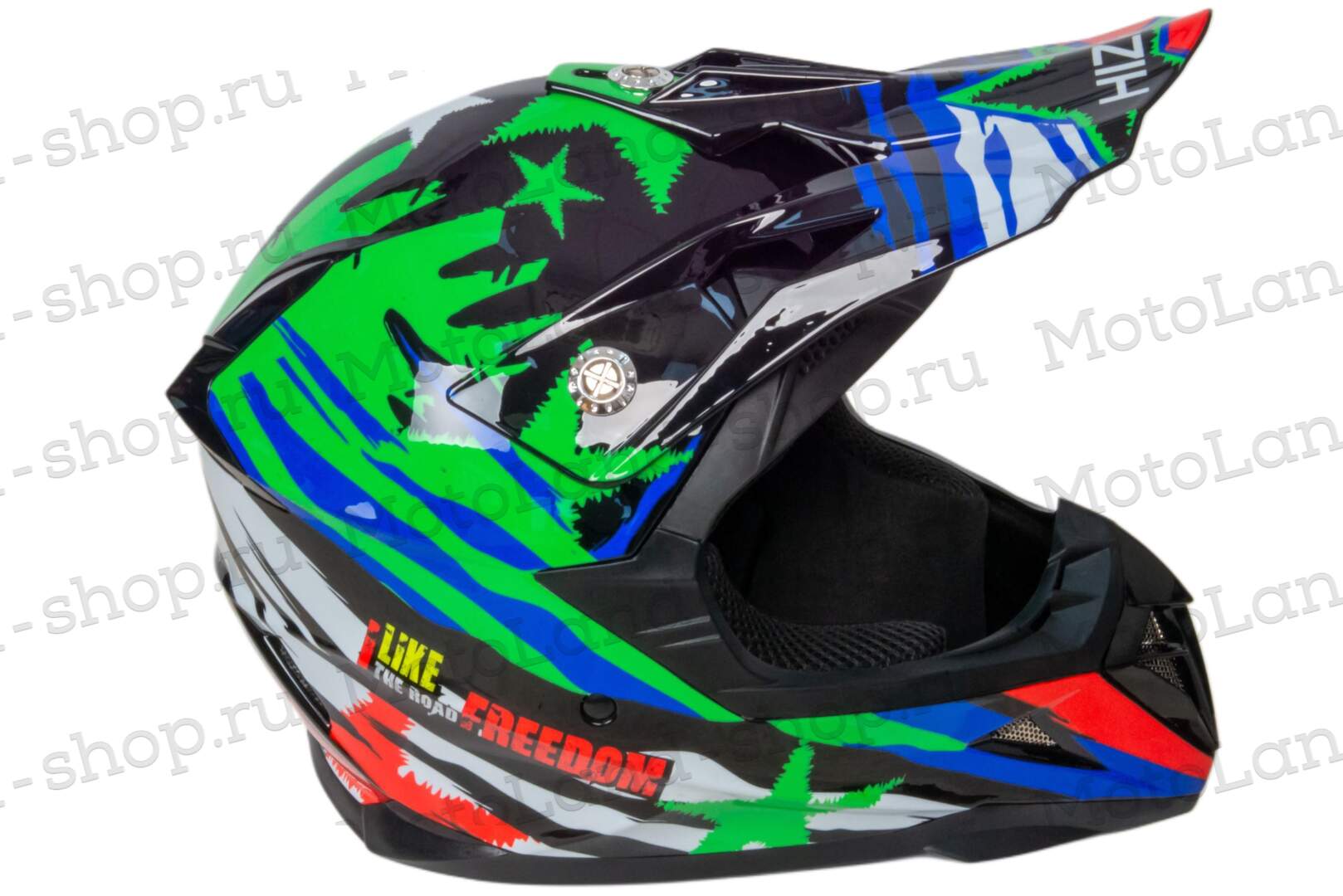 Шлем мото кроссовый HIZER 211 (L) (подростковый)