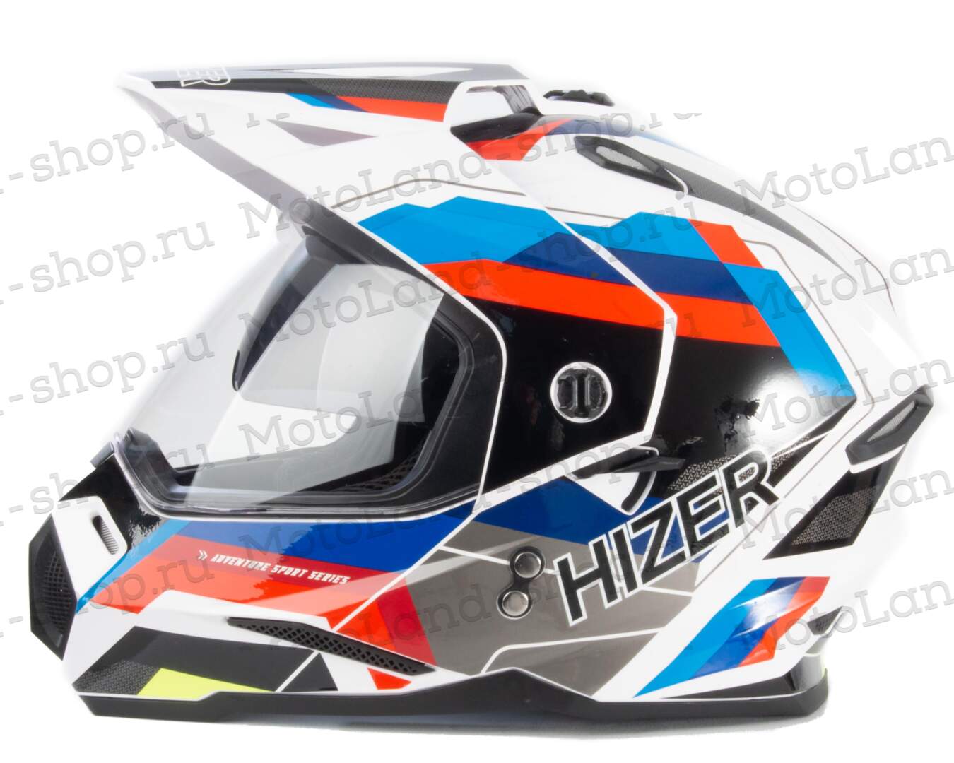 Шлем мото мотард HIZER J6802 №7 (S) ADVENTURE (2 визора)