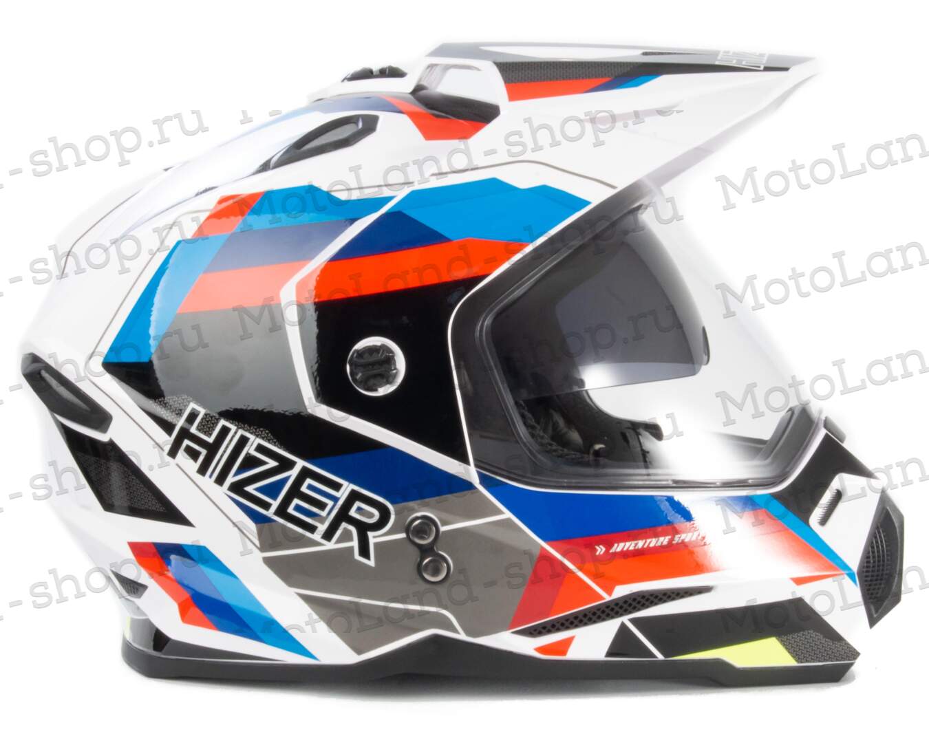 Шлем мото мотард HIZER J6802 №7 (L) ADVENTURE (2 визора)