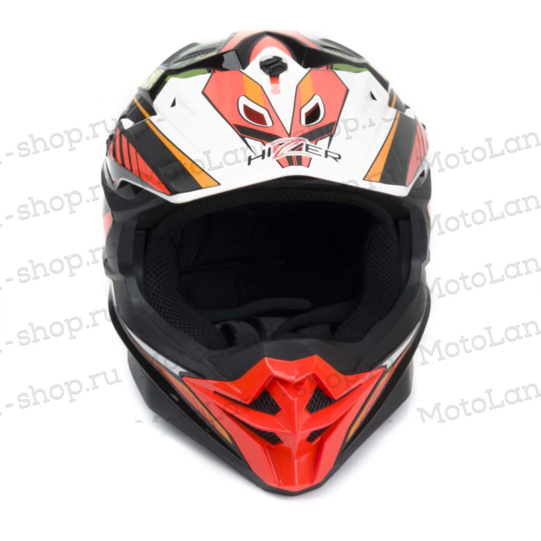 Шлем мото кроссовый HIZER J6803 №5 (L) BLACK/NEON FUCHSIA