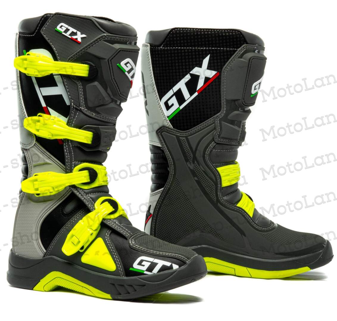 Мотоботы GTX MX №2 grey/green (р. 43)
