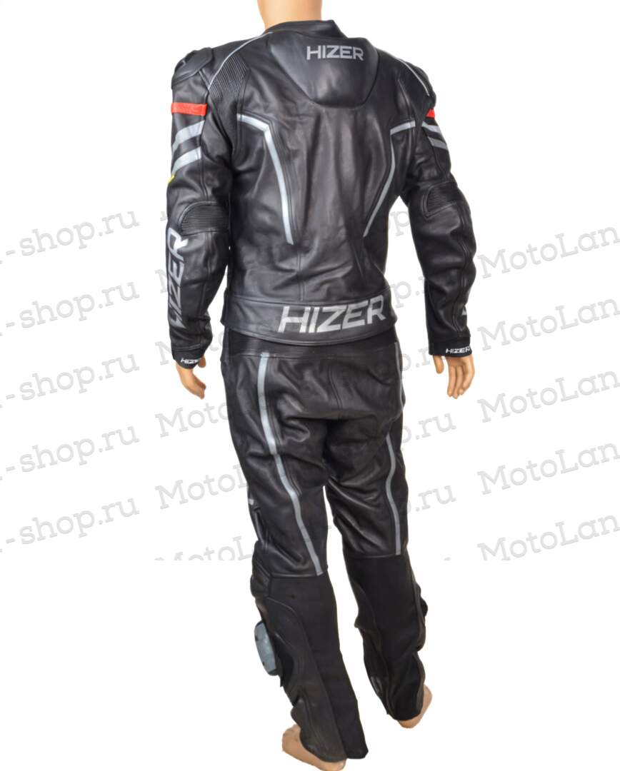 Комбинезон мотоциклетный (кожа) HIZER CE-1070 Gray (L)