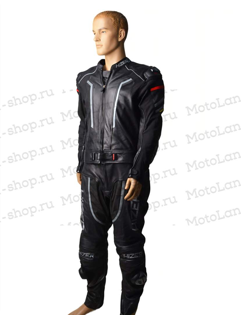 Комбинезон мотоциклетный (кожа) HIZER CE-1070 Gray (XXL)