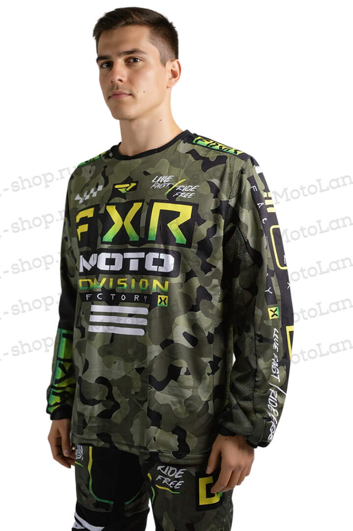 Джерси/футболка для мотокросса FXR №2 (S) black/yellow