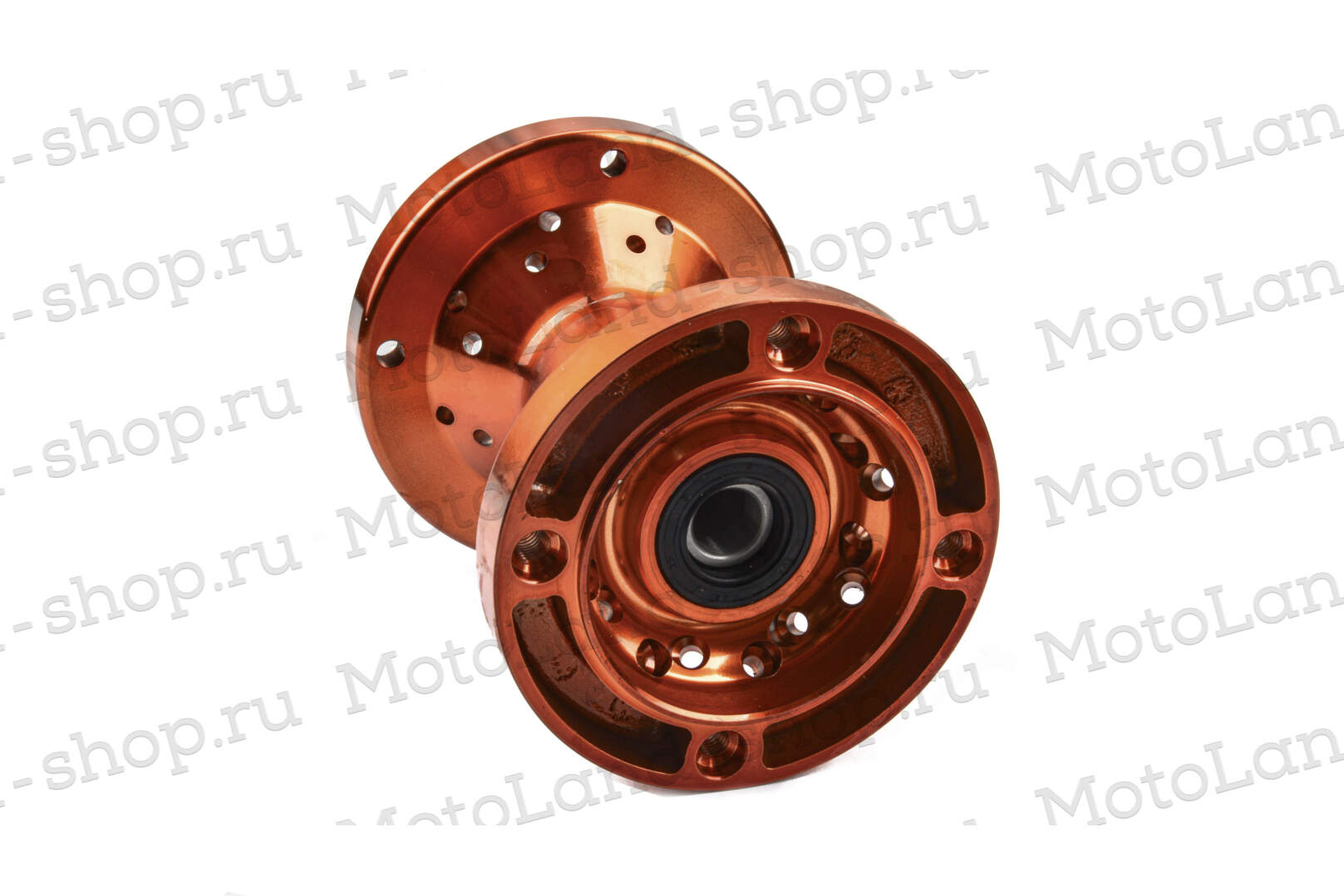 Ступица задняя CNC (R12"/14"/17" d=15mm) оранжевая (4x92x76/4x100x76 звезда/диск)
