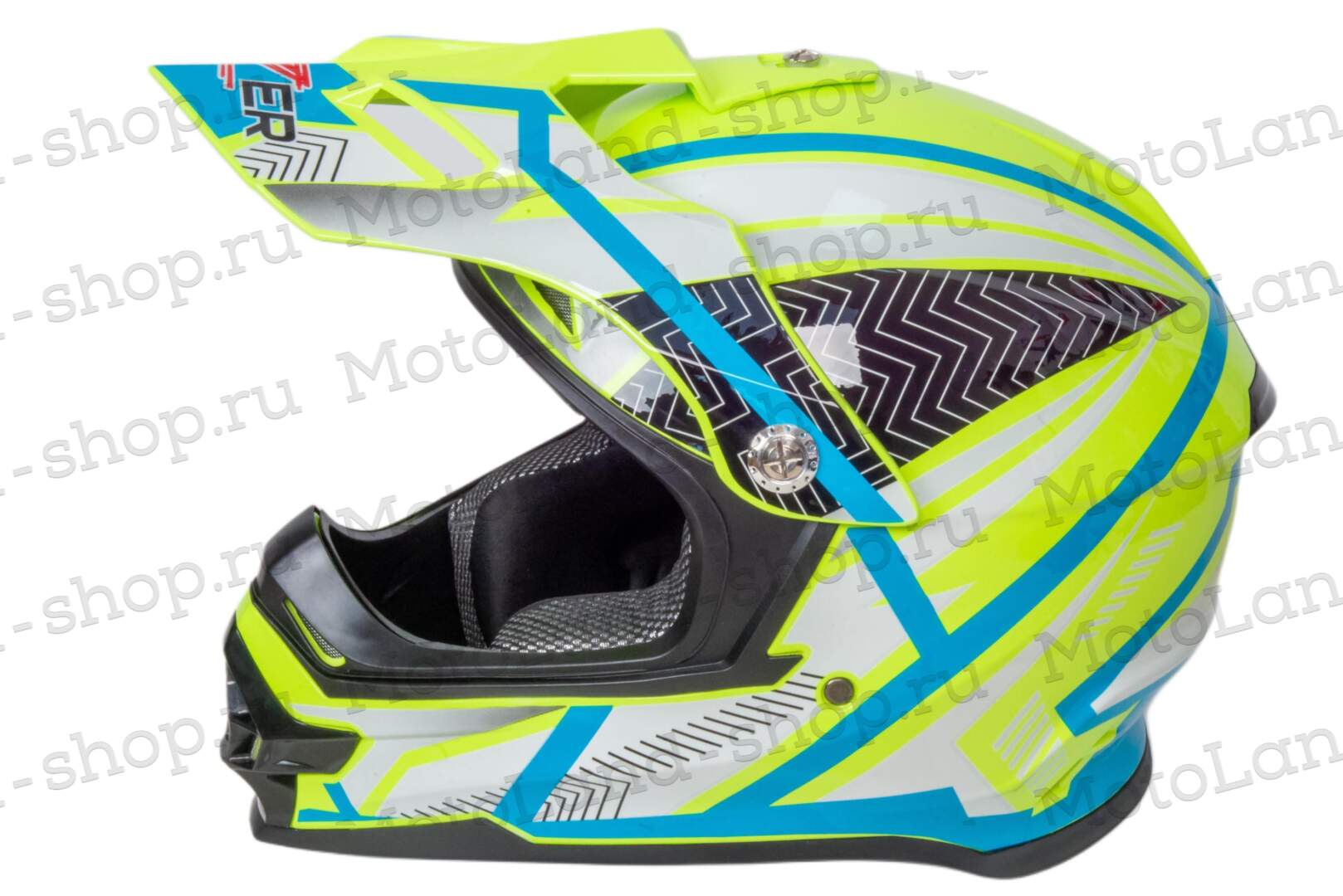 Шлем мото кроссовый HIZER B6196 №1 (M) yellow