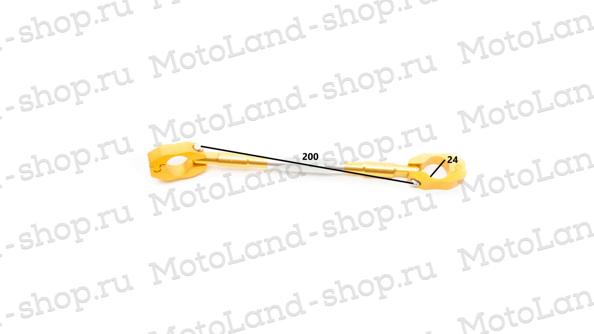 Растяжка руля (D=22мм) HX-135 CNC желтая