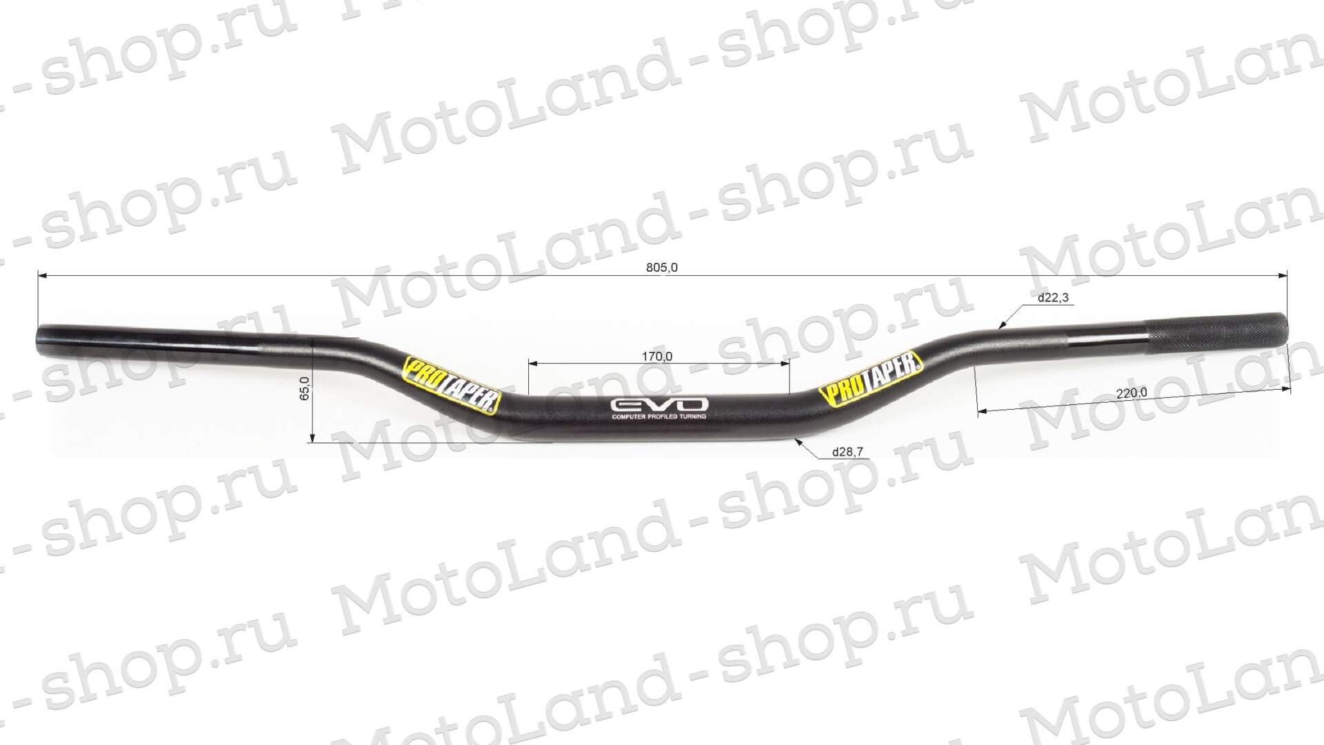 Руль 28мм №5 EVO черный