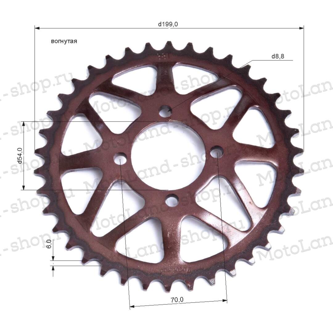 Венец, звезда ведомая (520-38) KAYO T2 красная