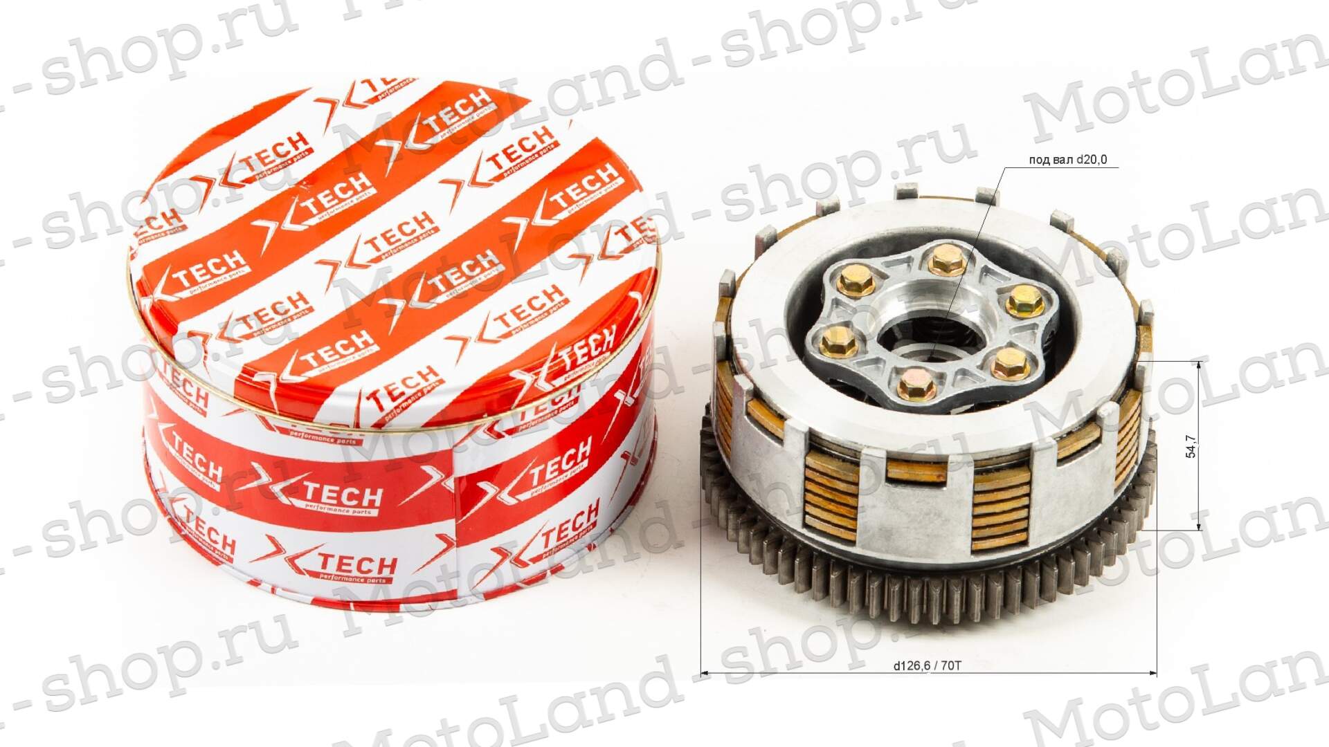 Барабан сцепления в сборе 165FMM (CB250D-G) 169FMM (CB250) 167FMM (CG250) 172FMM-3A (CB250-F) X-TECH